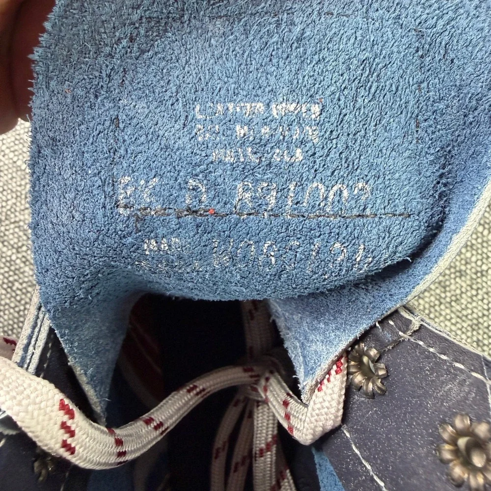 Wolverine 1000 Mile Rawlings Boot Mens 8.5‎ D Blue Leather Grand Slam Vibram USA
